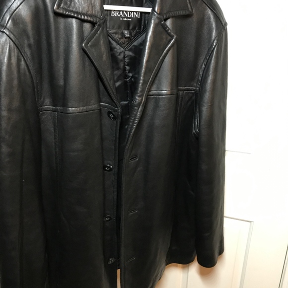 Brandini | Jackets & Coats | Brandini Black Leather Jacket | Poshmark
